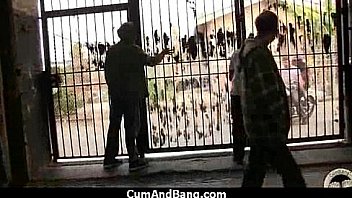 Extreme interracial gangbang 17