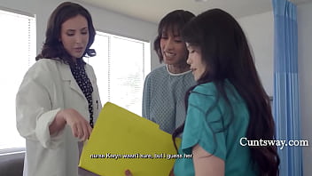 Doctor and nurse destroy patient's gaping ass