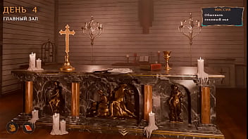 The nun was fucked right on the altar taboo in the temple 3d animation hentai game