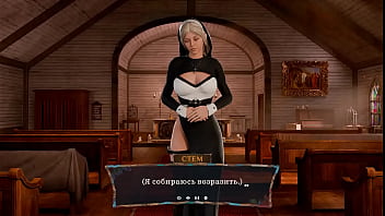 The nun was fucked right on the altar taboo in the temple 3d animation hentai game