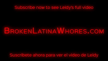 Busty latina whore leidy is broken in by two guys