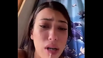 Puke eating practice for filthy latina teen