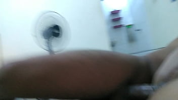 Black lover takes me hard from my neck and fucks me rough to breed my pussy