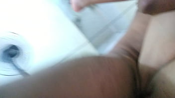 Black lover takes me hard from my neck and fucks me rough to breed my pussy