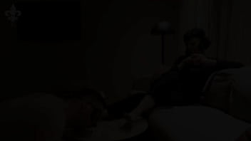 Whipped cream toe licking