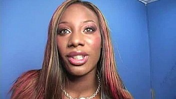 Ebony sloppy gloryhole blowjob 21