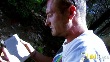 Stud fucks tattooed teen damaris with big tits in the forest