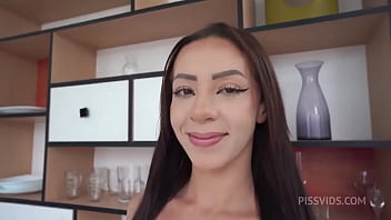 Gih spanic brazilian cutie fucked by huge cocks drinks pee and gives nasty bj dap pissing 4on1 romain romain bj