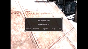 Two females adventure through a snowstorm and have sex outside at a campfire