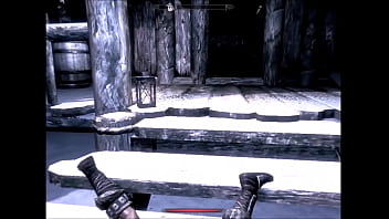 Two females adventure through a snowstorm and have sex outside at a campfire