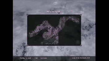 Two females adventure through a snowstorm and have sex outside at a campfire