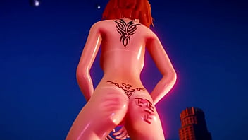 Tribal girl shaking her butt mmd by etron