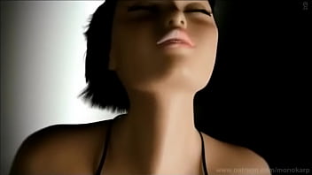 Giantess swallows tiny woman vore animation