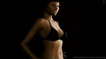 Giantess swallows tiny woman vore animation