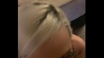 Hot blonde with amazing ass swallows stud