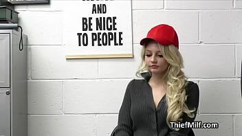 Blonde suburban housewife deepthroats for stealing Blonde suburban housewife deepthroats for stealing