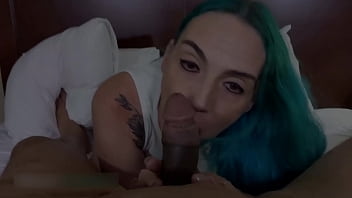 Goth gilf swallows big black load