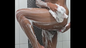 Sexy wife talks to you about anime and sex positions while shaving her hairy pussy