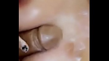 Hot girl with huge tits plays with her tits