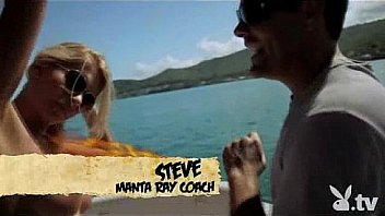 Naked girls do crazy stunts at sea