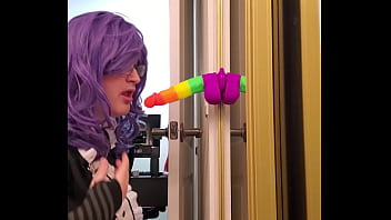 Maid Performing Oral On A Fake Falus thumbnail