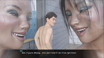 F i l f cap 25 trio con mi hermanastra y mi mejor amiga en la ducha