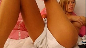 Busty blonde with dildo fucked by pig