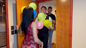 Tattooed argentine needs to be penetrated and subdued by 3 big cocks