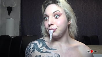 Private home creampie gangbang with blonde slut