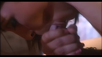 She rides him while up on her feet to maximize lift and then sucks out his spew with her