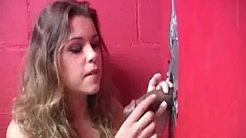 Interracial couple at gloryhole