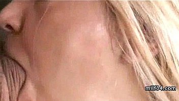 Big breated horny milf's bedroom seduction