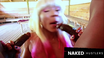 Super bad ebony bunny confuses big black dicks for easter eggs