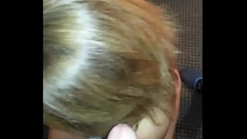 Horny milf blowing multiple cocks