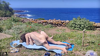 Anal naturist outdoor anal under the sun with a deep creampie inside