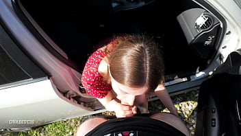 I seduced my driver gave him a sloppy blowjob and swallowed every drop