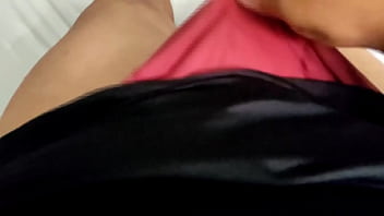 A novinha quis dormir aqui em casa e a flagrei se masturbando fiquei excitado e fui bater uma punheta no meu pequeno pau de 11cm watch sheer red