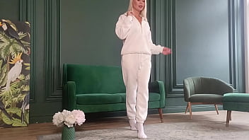 Sexy milf blonde in public