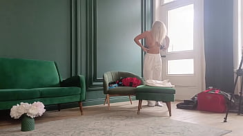 Sexy milf blonde in public