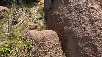 Risky public blowjob petite latina’s natural tits get soaked in cum