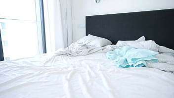 Pillow humping in step daddy's shirt