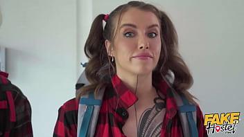 Fakehostel young college buddies eden ivy & greta foss have a restless night full of fucking and orgasms