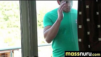 Nuru massage ends with a hot shower fuck 2