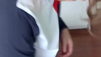 Stepson cums in my pussy and ass with my panties on full of cum