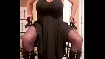 Danieladeep black dress platform boots monster plug