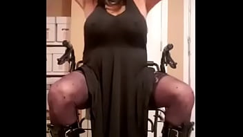 Danieladeep black dress platform boots monster plug