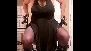 Danieladeep black dress platform boots monster plug