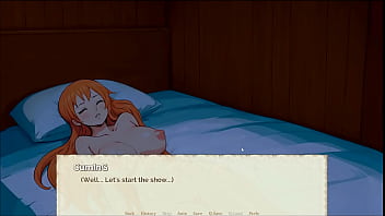 Lusty buccaneers parody hentai game ep 2 nami is stripping for the right amount of gold