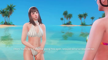 Ayane and tina fucks in a beach resort