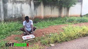 Homeless cowgirl and doggy